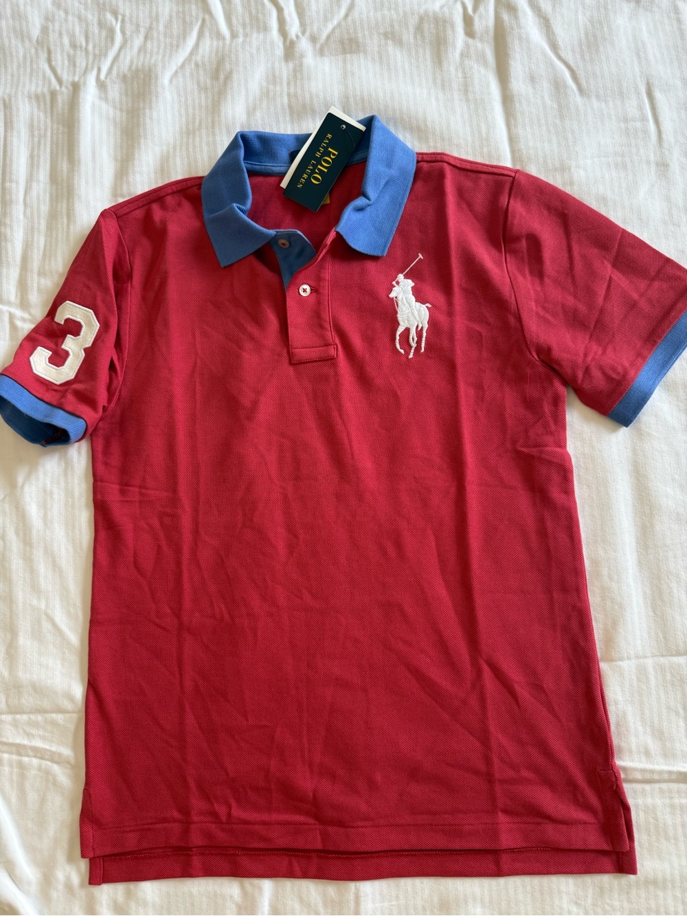 New boys sz L 14-16, XL 18 Ralph Lauren Polo shirt big Horse